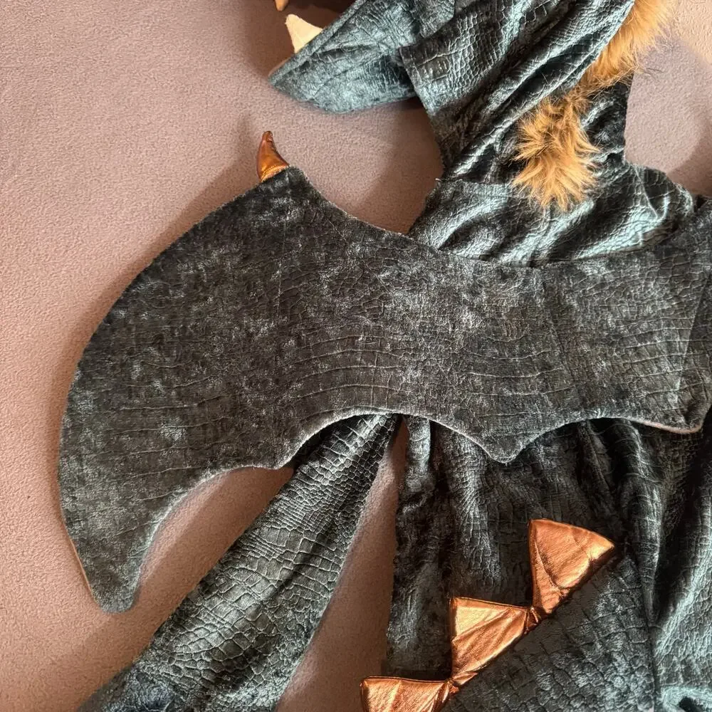 FAO Schwartz Dragon Costume Kids 3T Blue‎ Green Fantasy Theater Halloween